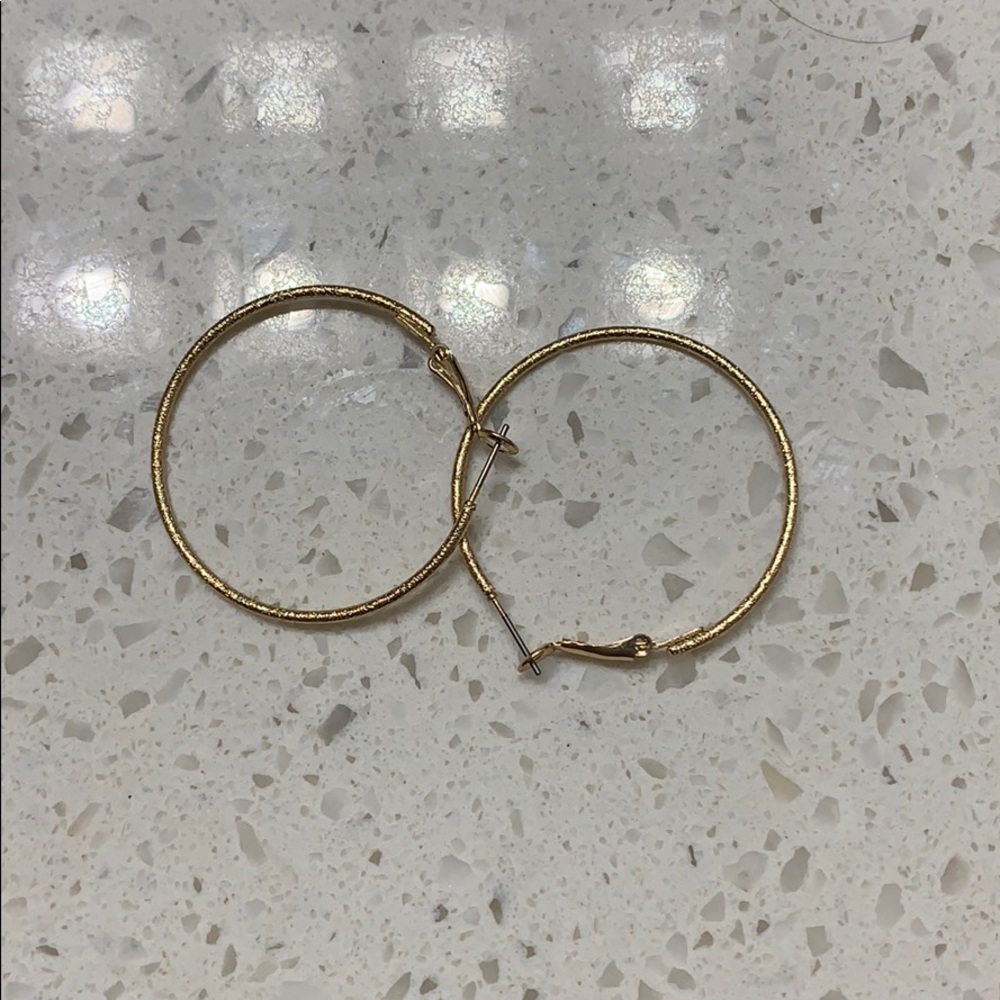 Gold hoop earrings